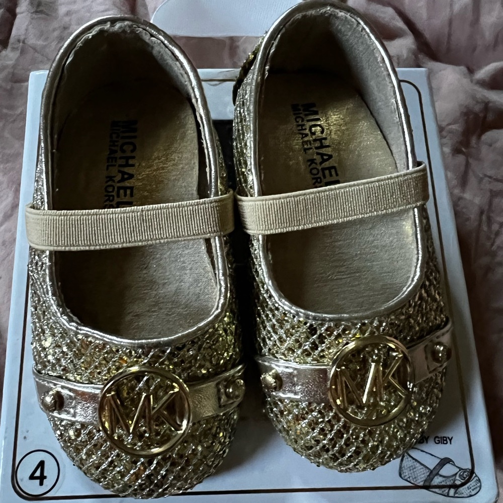 MICHAEL Michael Kors Gold Sand Glitter BABY GIBY - First shoes